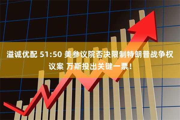 溢诚优配 51:50 美参议院否决限制特朗普战争权议案 万斯投出关键一票!